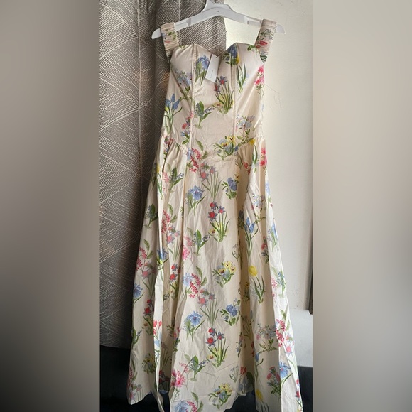 MABLE Dress Cream Floral Off-Shoulder Cotton NWT - Picture 3 of 15